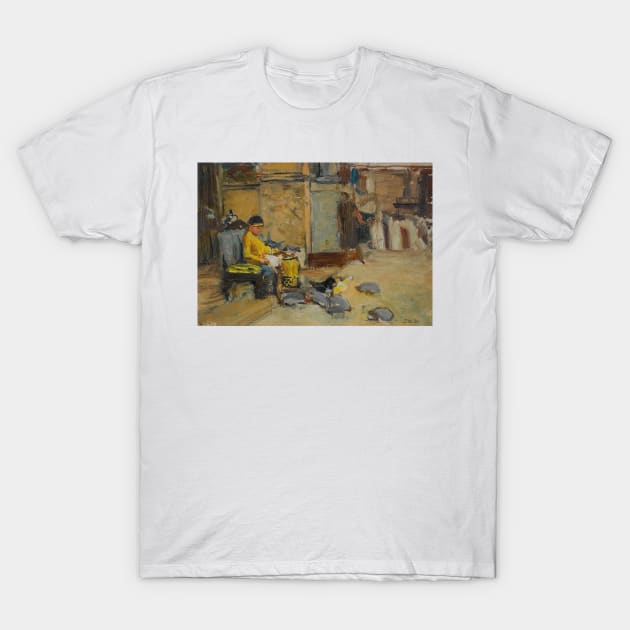 The Favourites of The Emperor Honoriuss(Sketch) by John William Waterhouse T-Shirt by Classic Art Stall